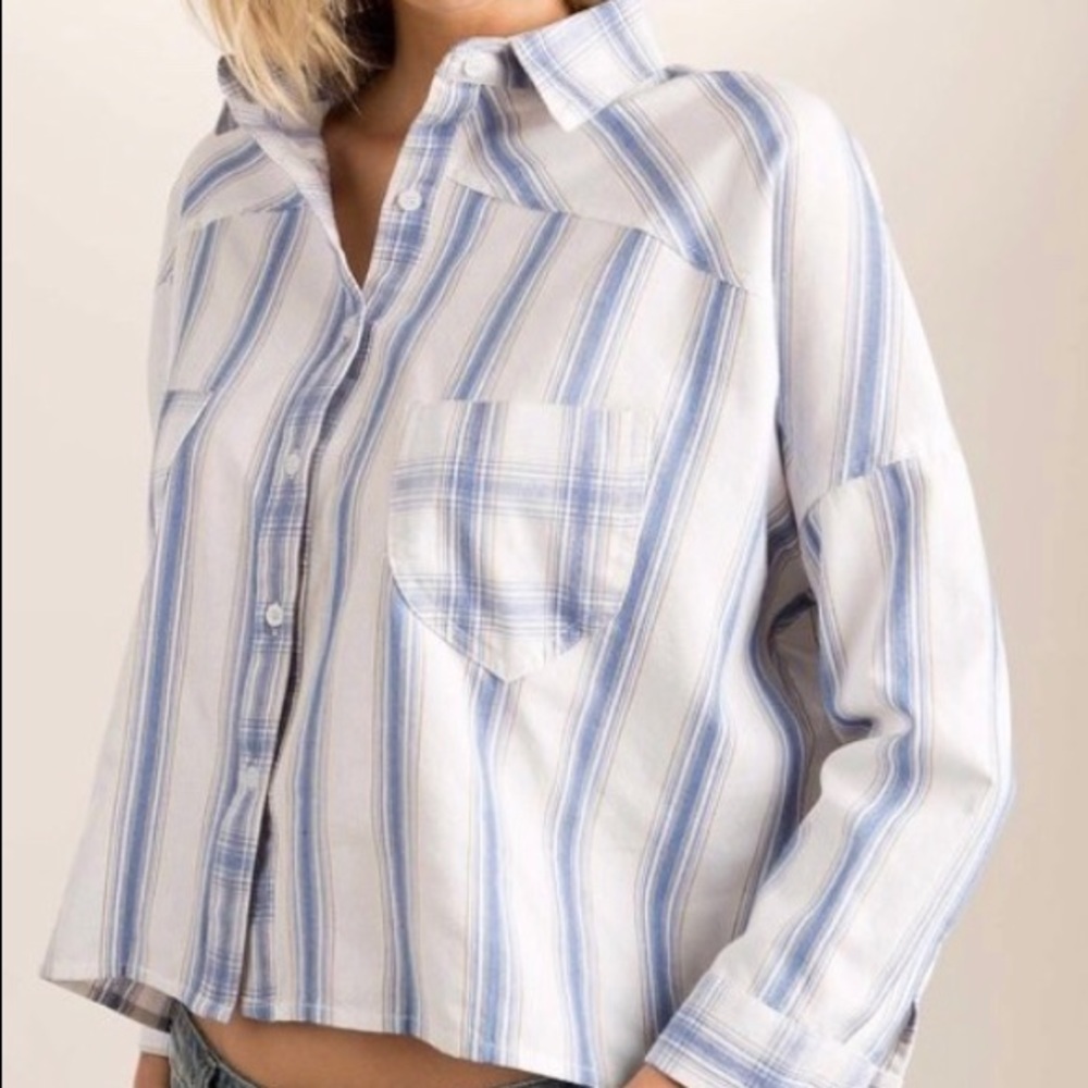Summer Sky Blue Button Down